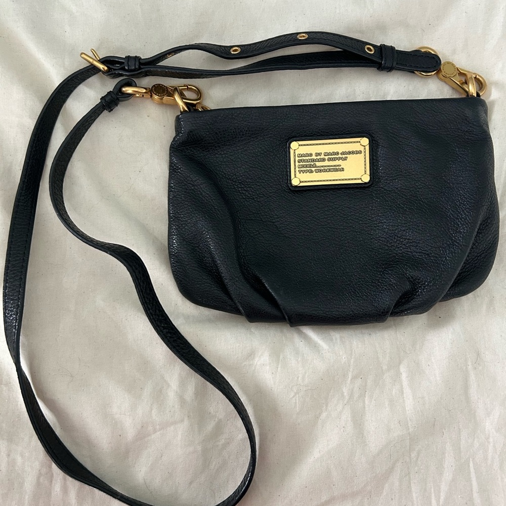 Marc Jacobs Black Leather Crossbody Bag